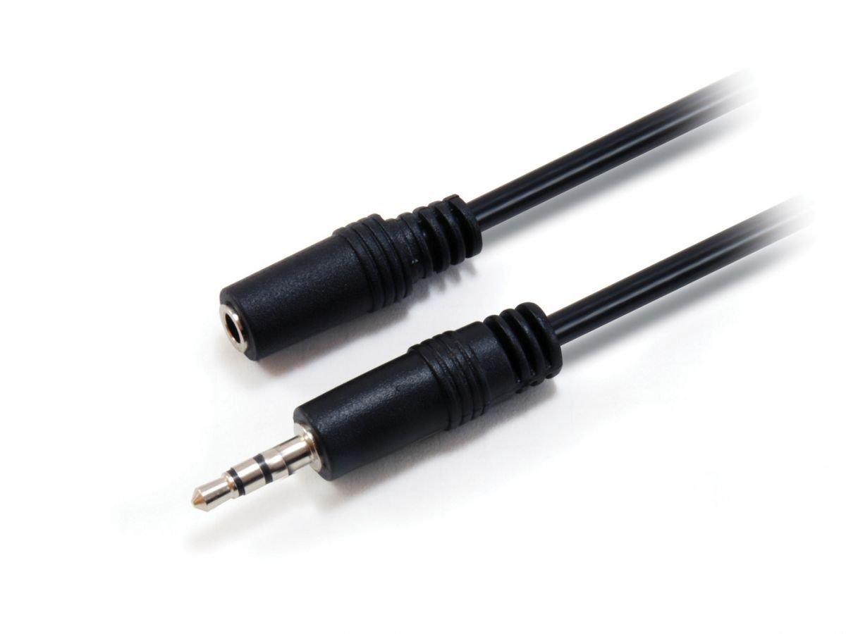 EQuip 3.5mm Stereo Audio Extension Cable 2,5m Black