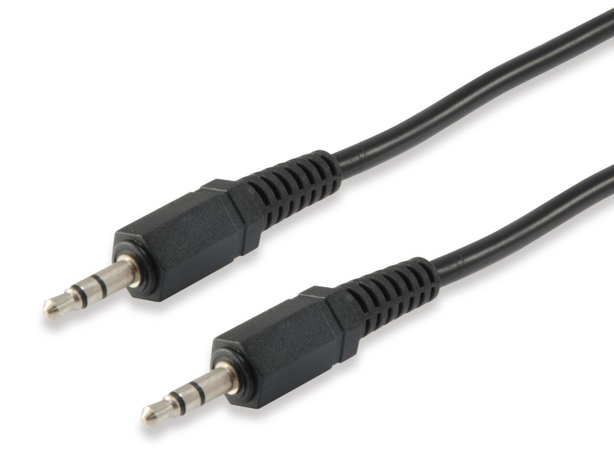 EQuip 3.5mm Male to Male Stereo Audio cable 2,5m Black