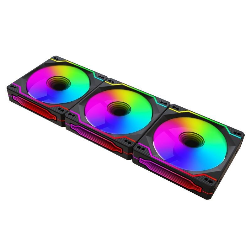 Ventaris VGCF120-3F Tempest RGB Fan 3-pack Black