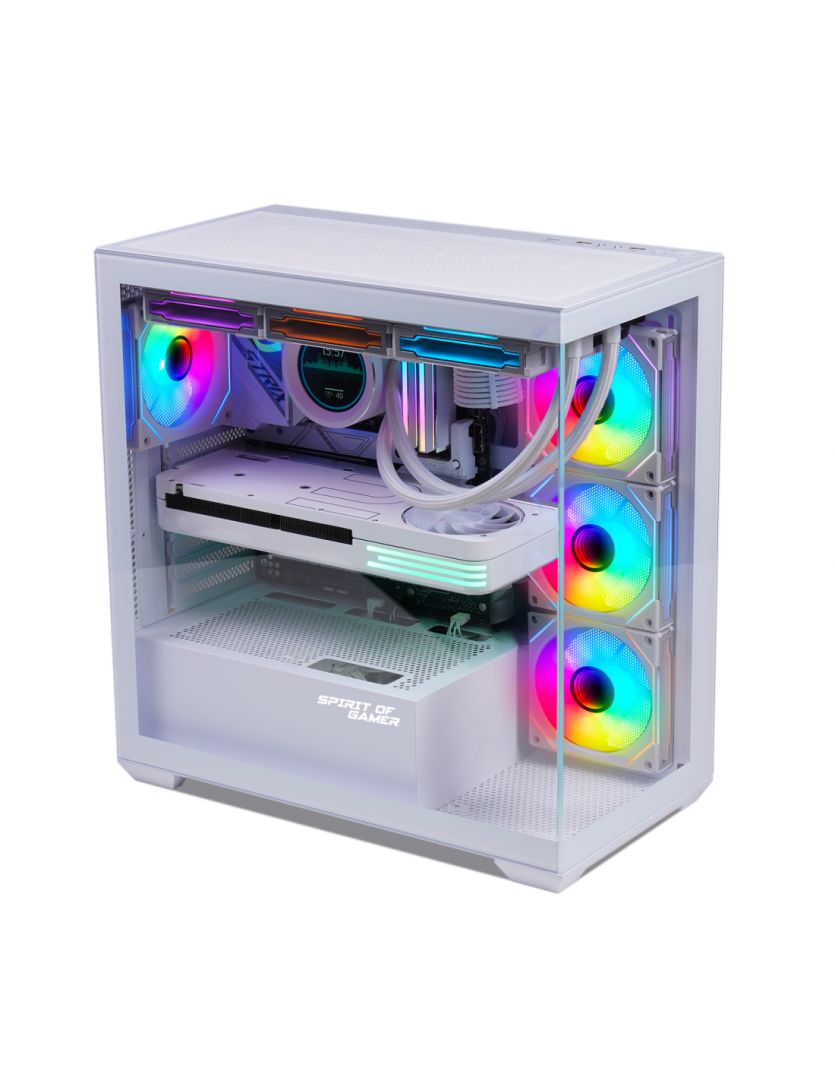 Spirit Of Gamer Spark RGB Tempered Glass Arctic