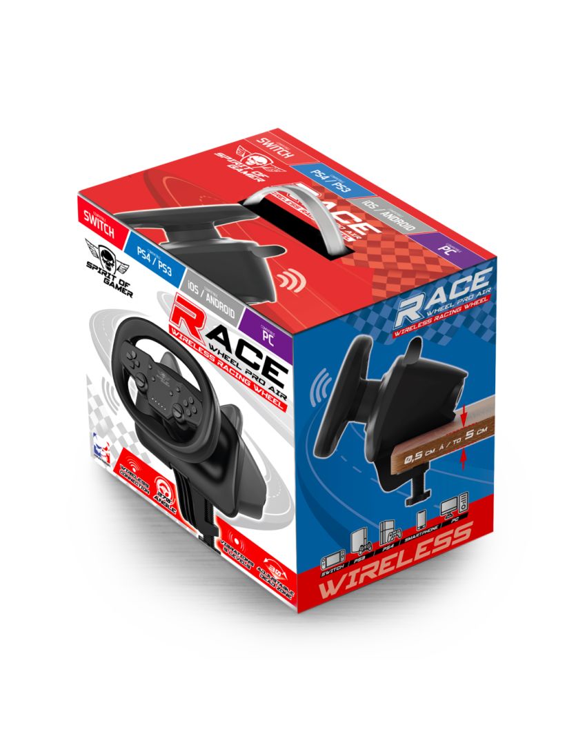 Spirit Of Gamer Race Wheel Pro Air Wireless Kormány Black