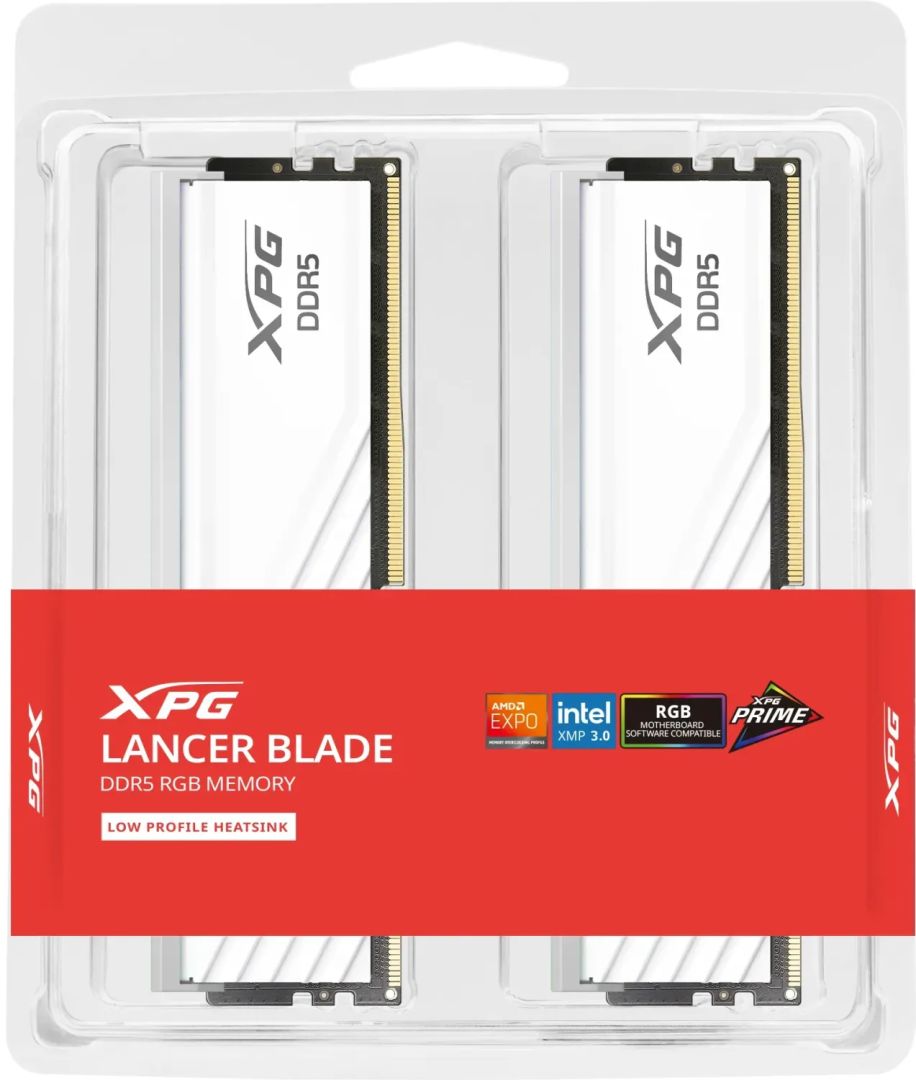 A-Data 32GB DDR5 6000MHz Kit(2x16GB) Lancer Blade RGB White