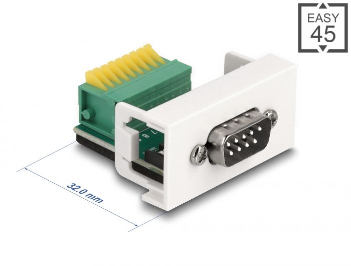 DeLock Easy 45 Module D-Sub 9 pin male to 9 pin Terminal Block