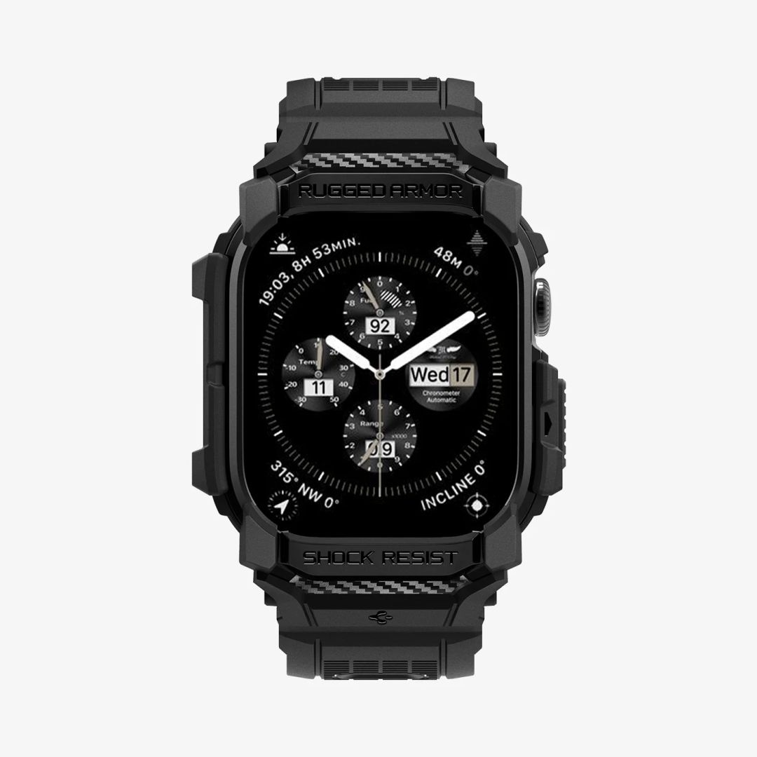 Spigen Rugged Armor Pro Apple Watch 10 46mm Matte Black