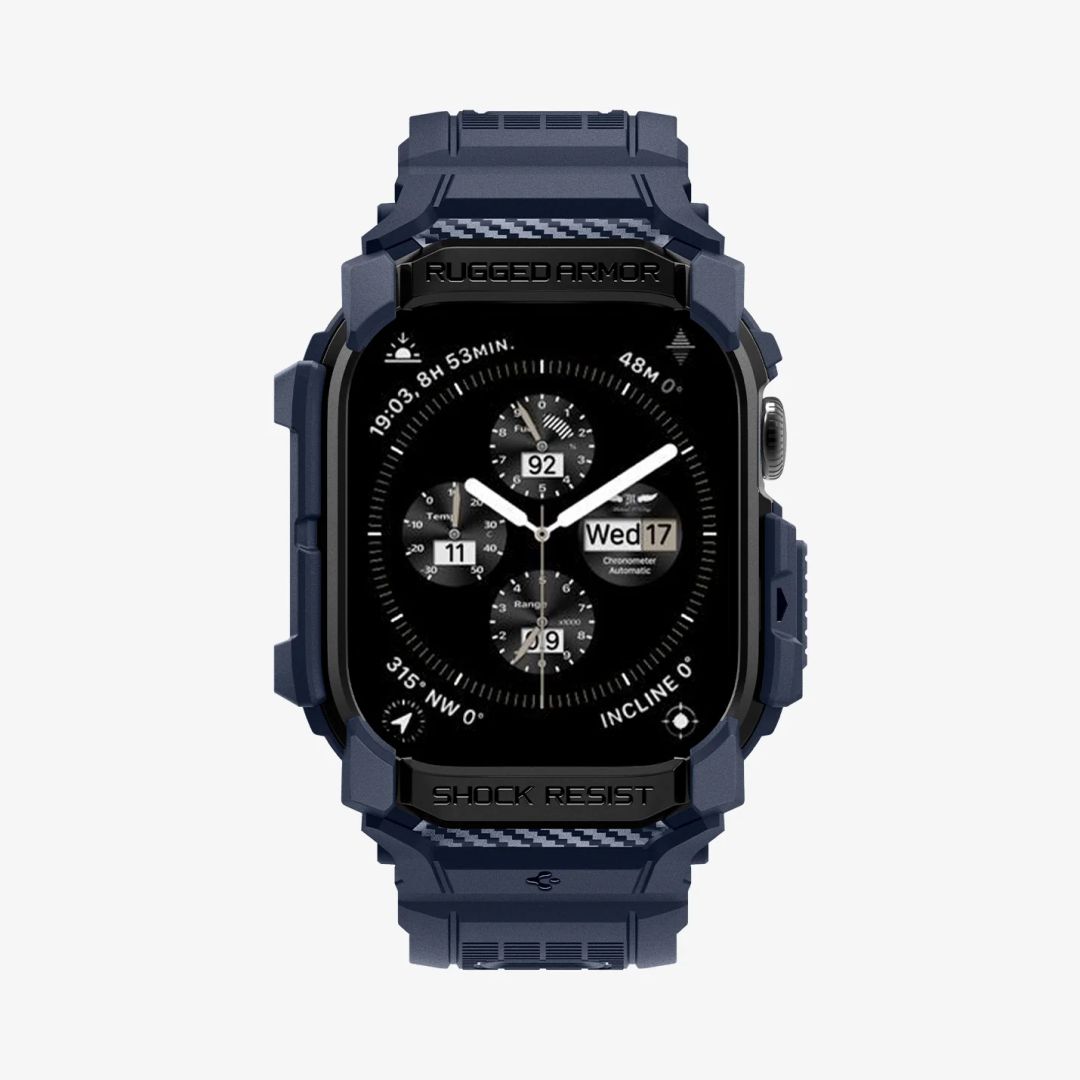 Spigen Rugged Armor Pro Apple Watch 10 42mm Navy Blue