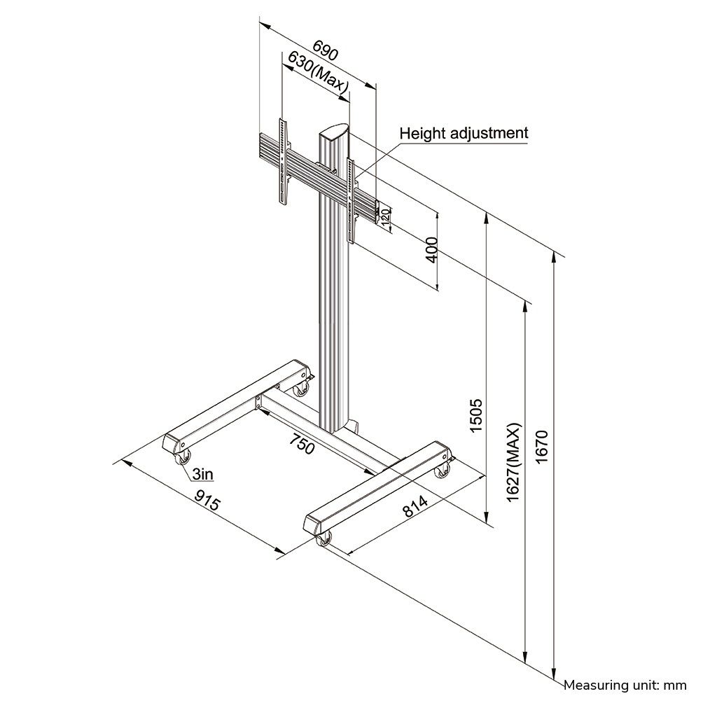 Neomounts NMPRO-M1 Pro floor stand Black