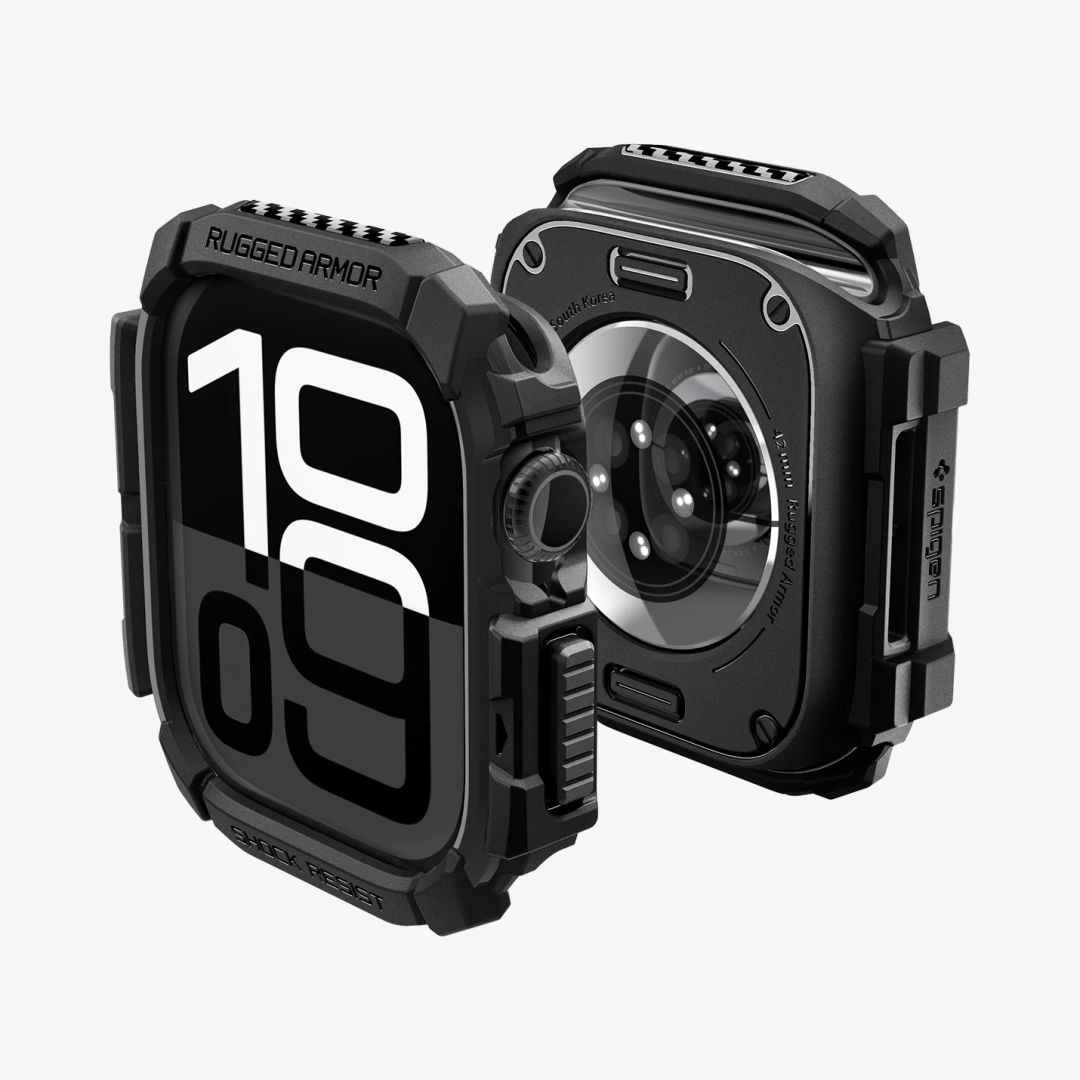 Spigen Rugged Armor Apple Watch 10 42mm Matte Black