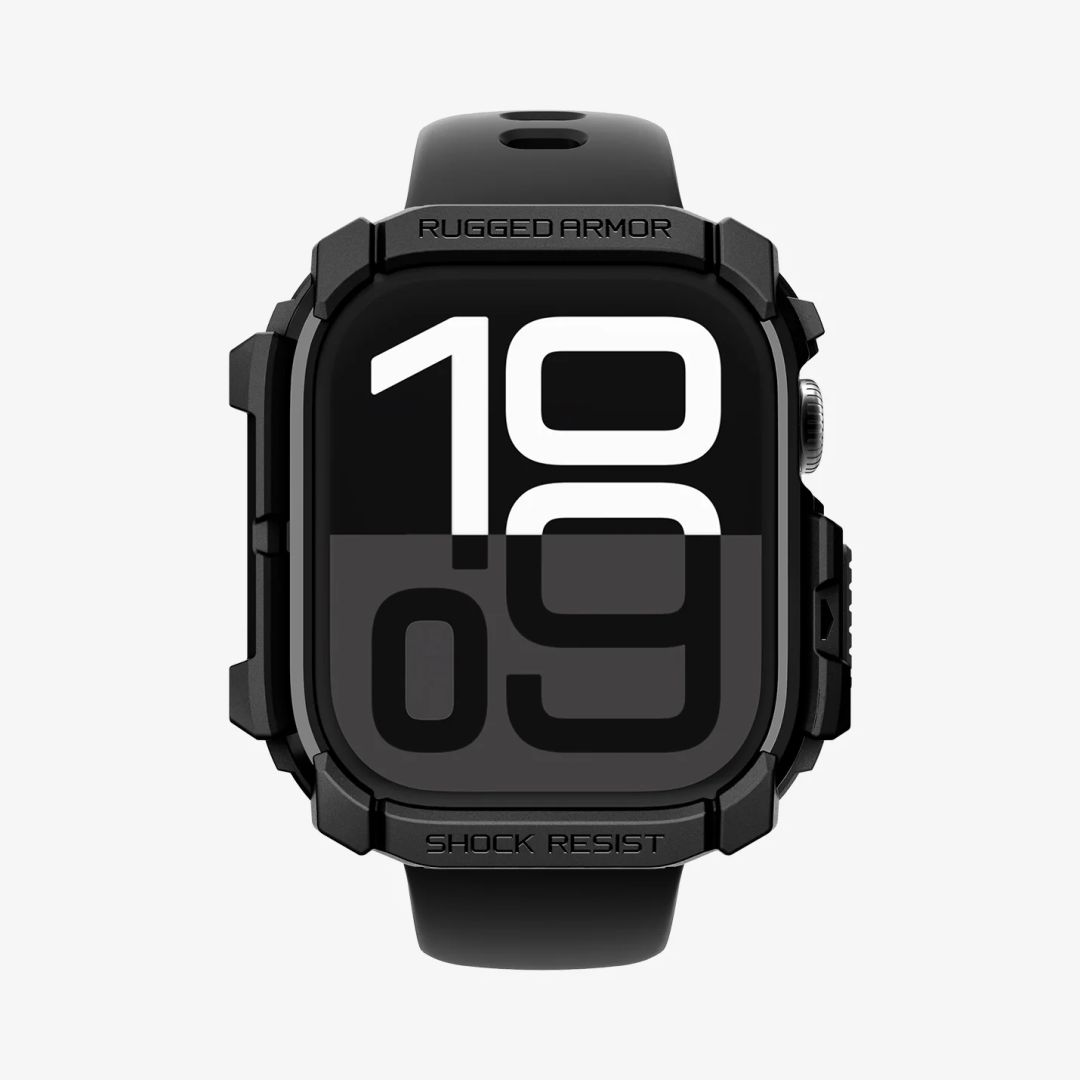 Spigen Rugged Armor Apple Watch 10 46mm Matte Black