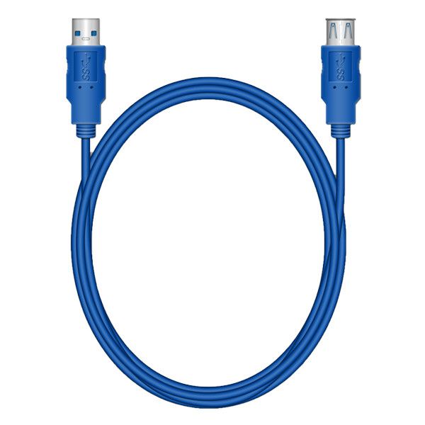 MediaRange MRCS151 USB3.0 extension cable 1,8m Blue