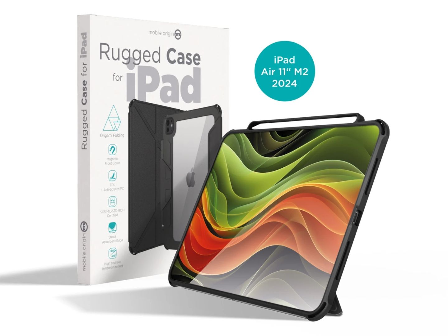 Mobile Origin Rugged Case iPad Air 11" M2 2024 Black