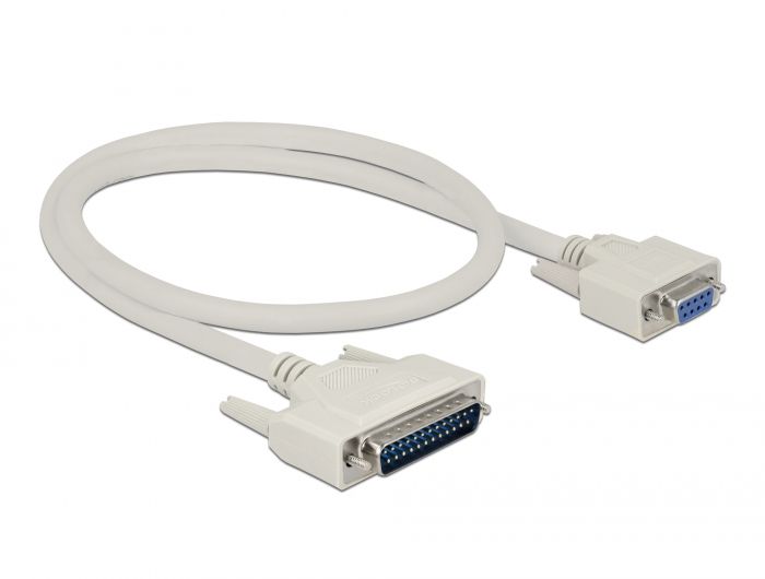 DeLock Serial Cable D-Sub 25 male to D-Sub 9 female 0,5m White