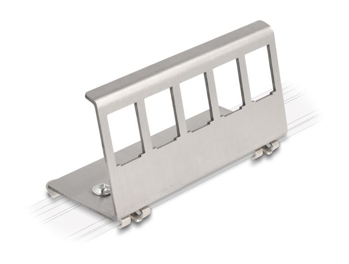 DeLock Keystone Metal Mounting 5 Port for DIN rail