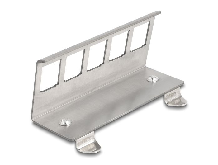 DeLock Keystone Metal Mounting 5 Port for DIN rail