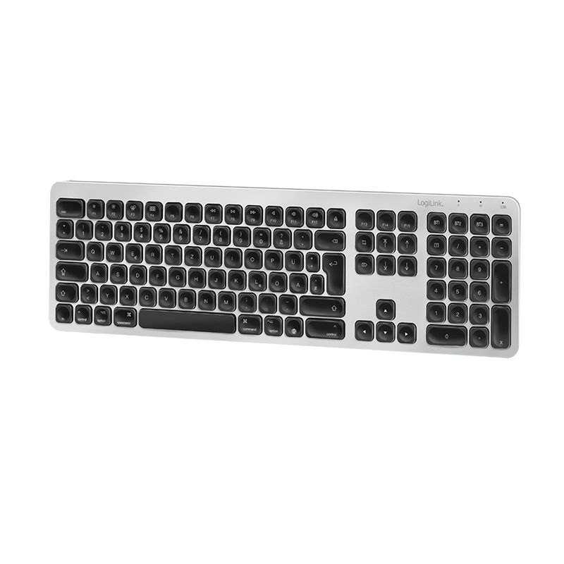 Logilink BT 4.2 multi-device Bluetooth keyboard Black/Silver DE