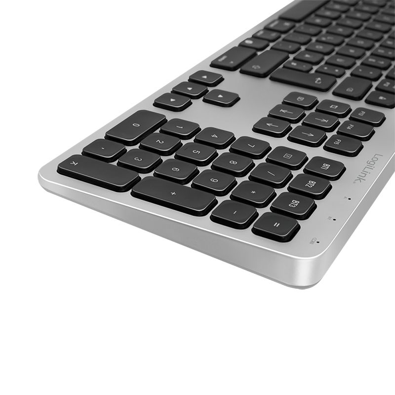 Logilink BT 4.2 multi-device Bluetooth keyboard Black/Silver DE