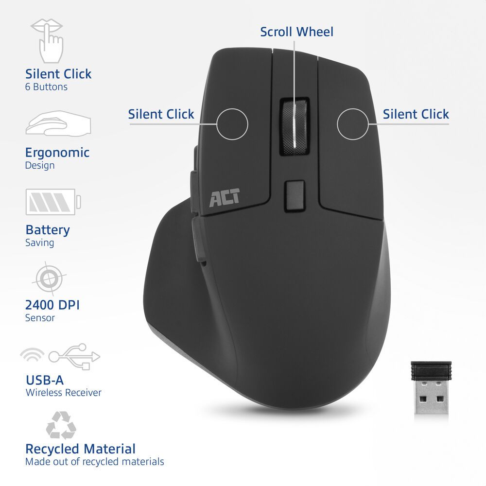 ACT AC5151 Wireless Mouse Black