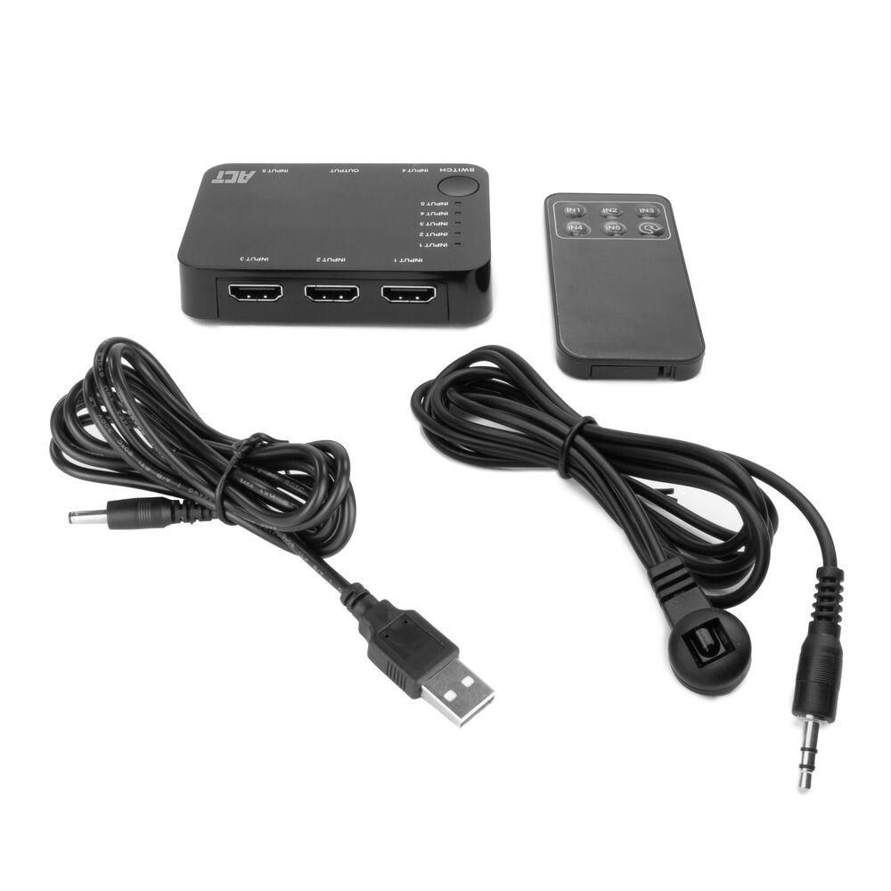 ACT AC7841 4K HDMI Switch 5 in 1 out