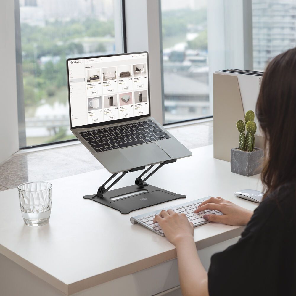 ACT AC8140 Foldable Laptop Stand Aluminium with stepless height adjustment