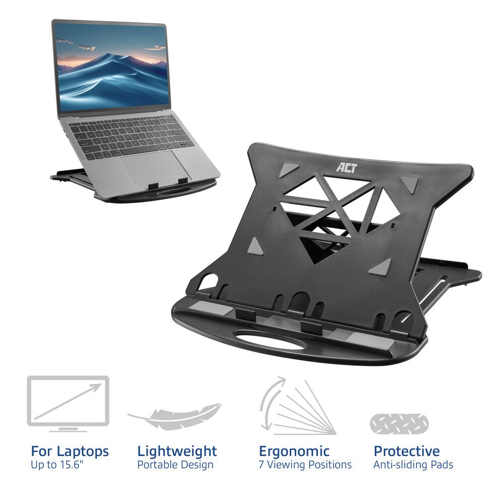 ACT AC8150 Foldable Laptop Stand with 7 adjustable heights