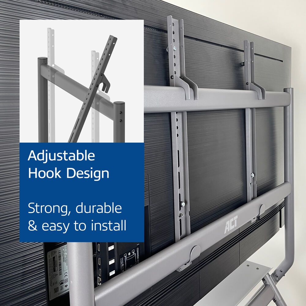 ACT AC8372 Mobile TV/monitor floor stand, 50” to 86” VESA