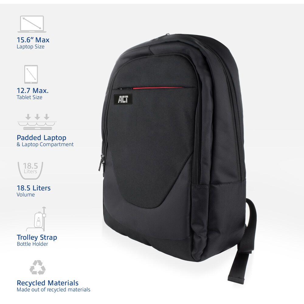 ACT AC8565 Suburb Backpack for laptops up to 15,6" Black