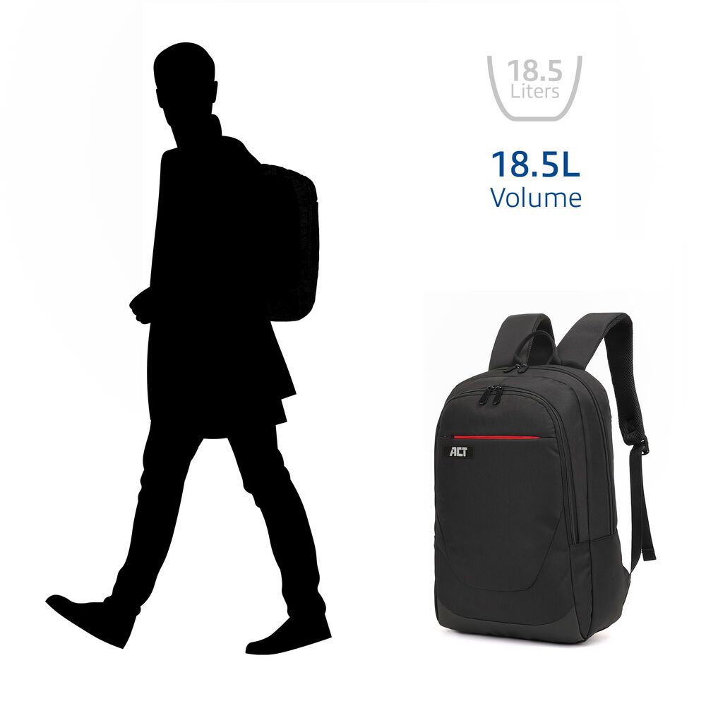 ACT AC8565 Suburb Backpack for laptops up to 15,6" Black