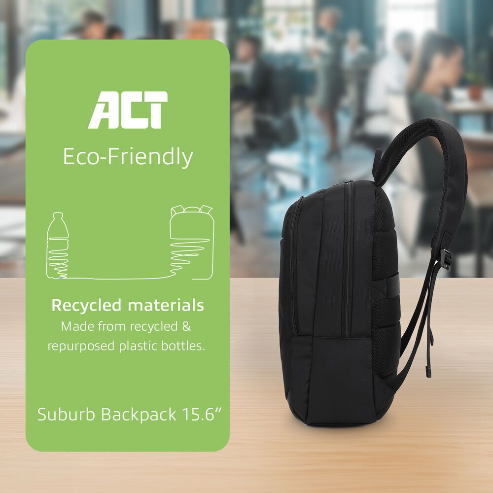 ACT AC8565 Suburb Backpack for laptops up to 15,6" Black