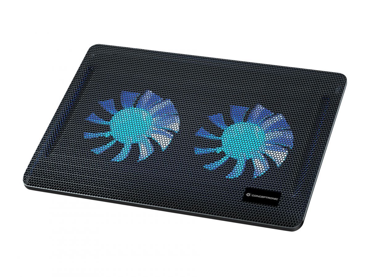 Conceptronic  CNBCOOLPAD2F 2-Fan Laptop Cooling Pad Black