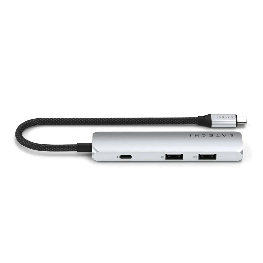 Satechi 4-in-1 USB-C Slim Multiport Adapter 4K Silver