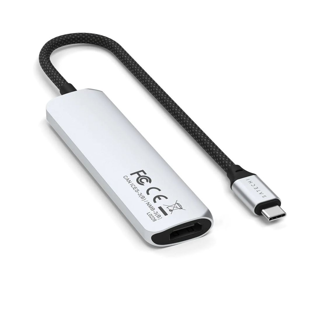 Satechi 4-in-1 USB-C Slim Multiport Adapter 4K Silver