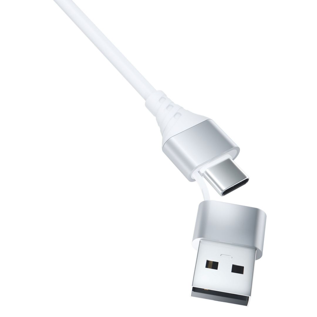 3mk Hyper 3in1 A/C - C/Micro/Lightning cable 1,5m White