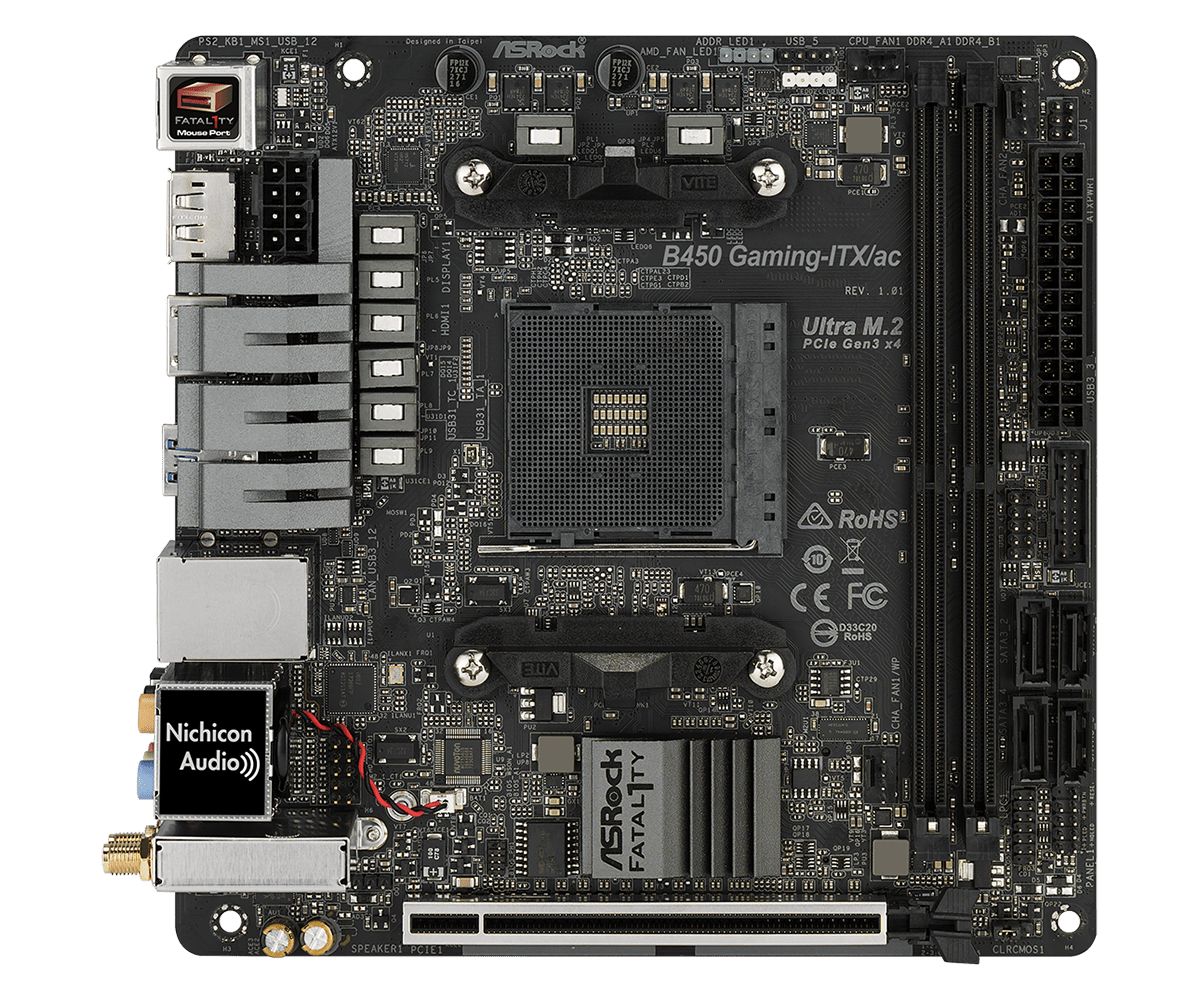 ASROCK Fatal1ty B450 GAMING-ITX/AC