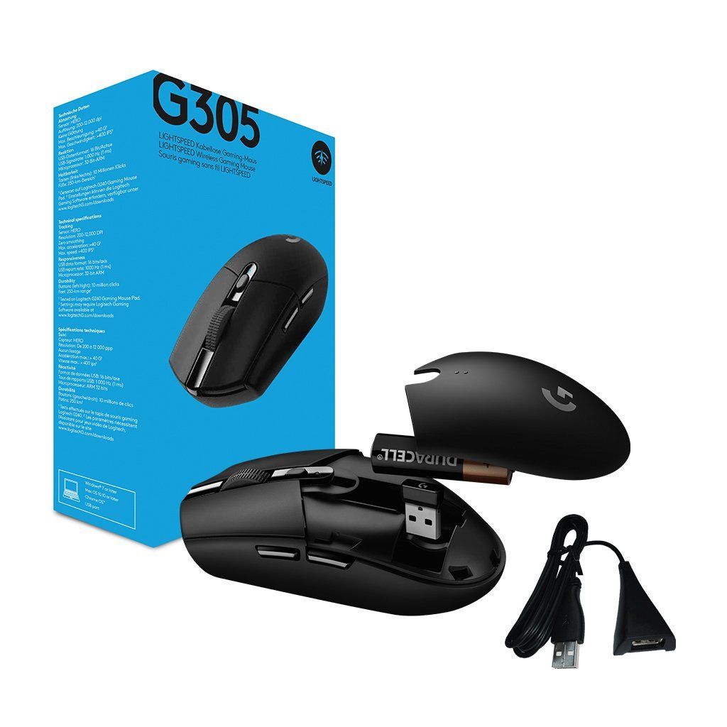 Logitech G305 LightSpeed Wireless Gamer mouse Black