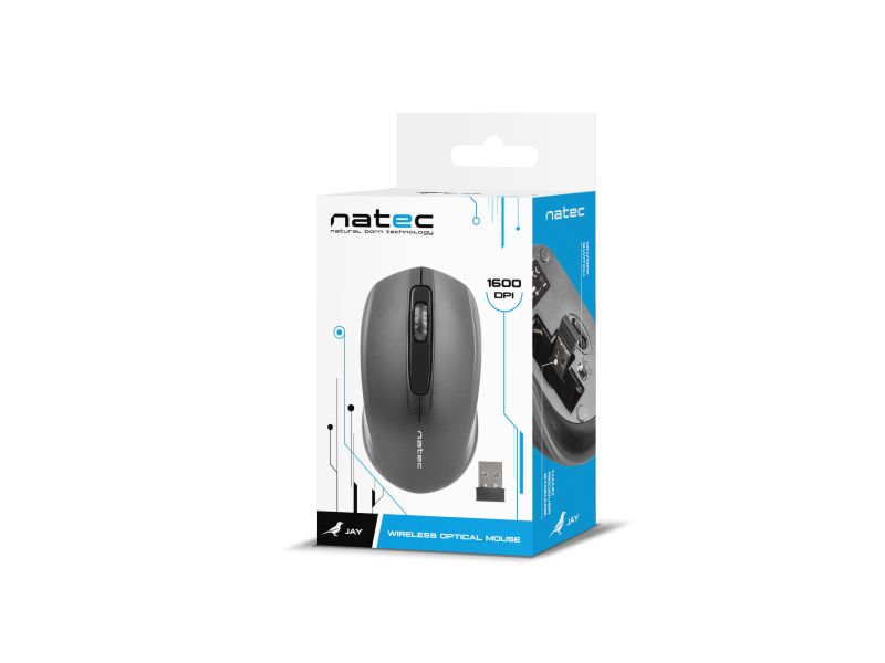 natec Jay wireless mouse Black