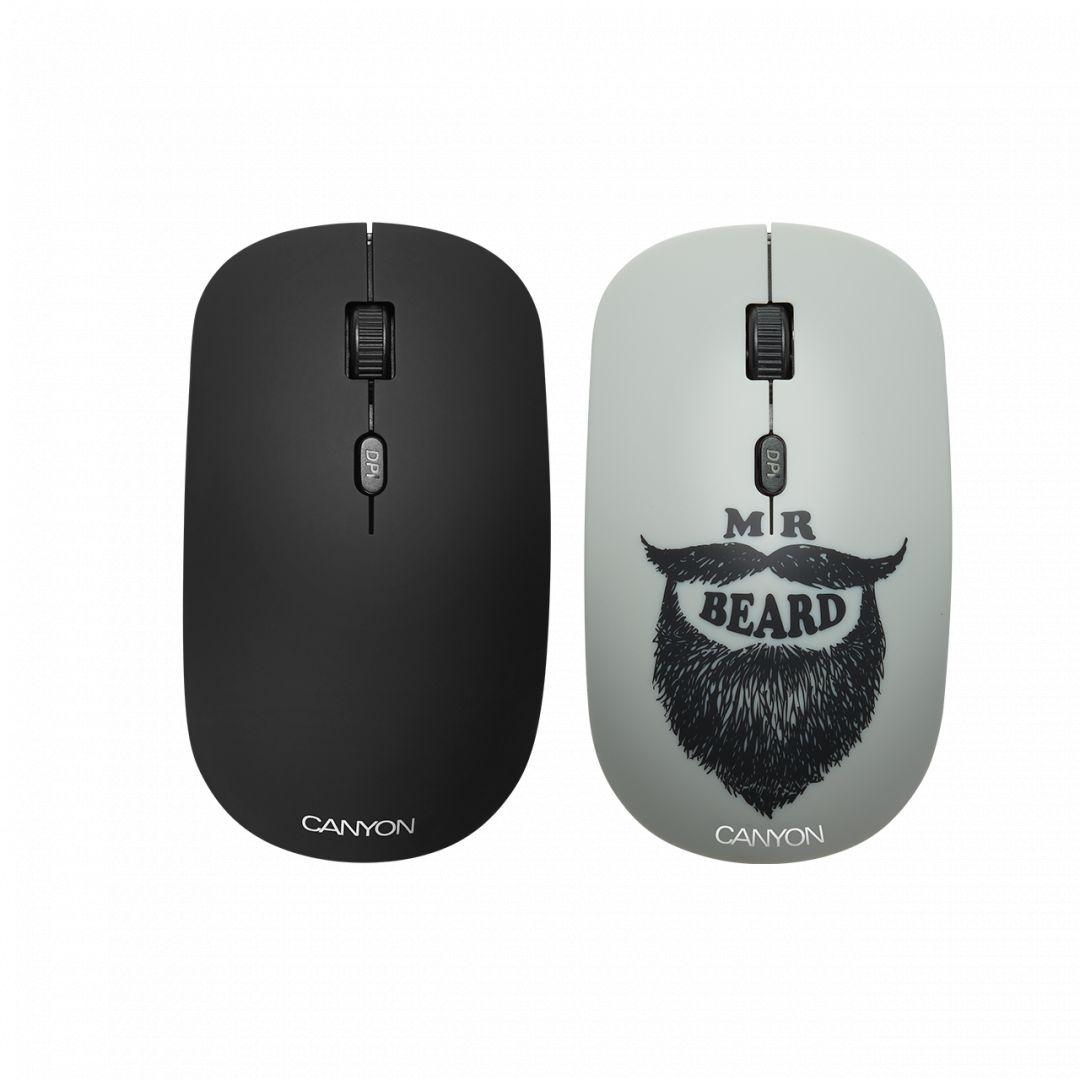 Canyon CND-CMSW400BD Wireless Mouse With Removable Cover Black/Mister Beard