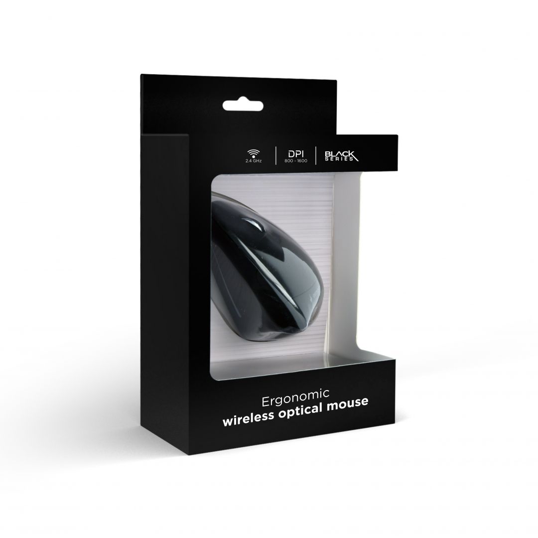 Gembird MUSW-ERGO-01 Ergonomic wireless mouse Black