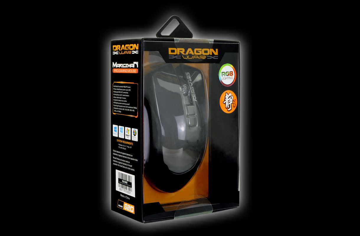 Dragon War G20 Marksman Professional RGB Gaming Mouse Black