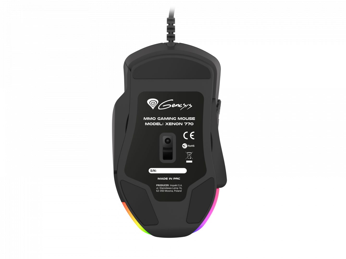 Natec Genesis Xenon 770 RGB Gaming mouse Black