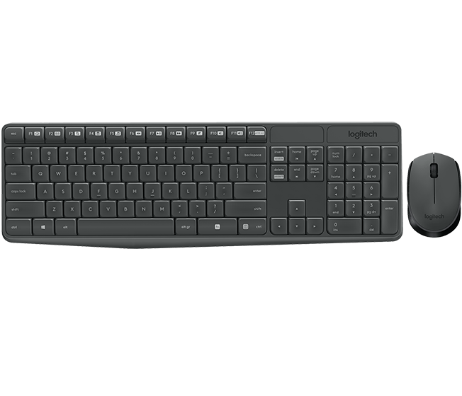 Logitech MK235 Wireless Combo billentyűzet + egér Grey HU