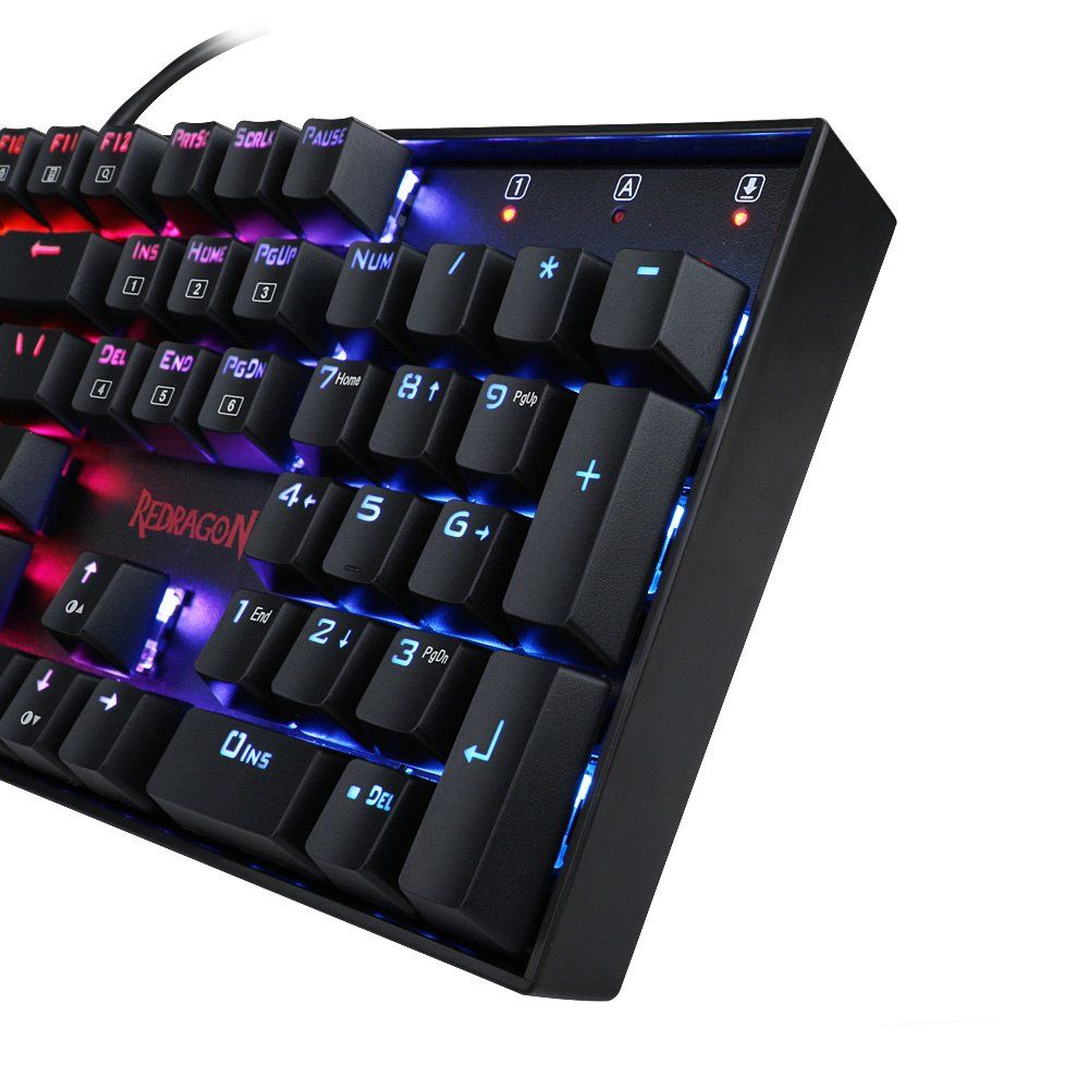 Redragon Mitra RGB Backlit Mechanical Keyboard Blue Switches Black HU