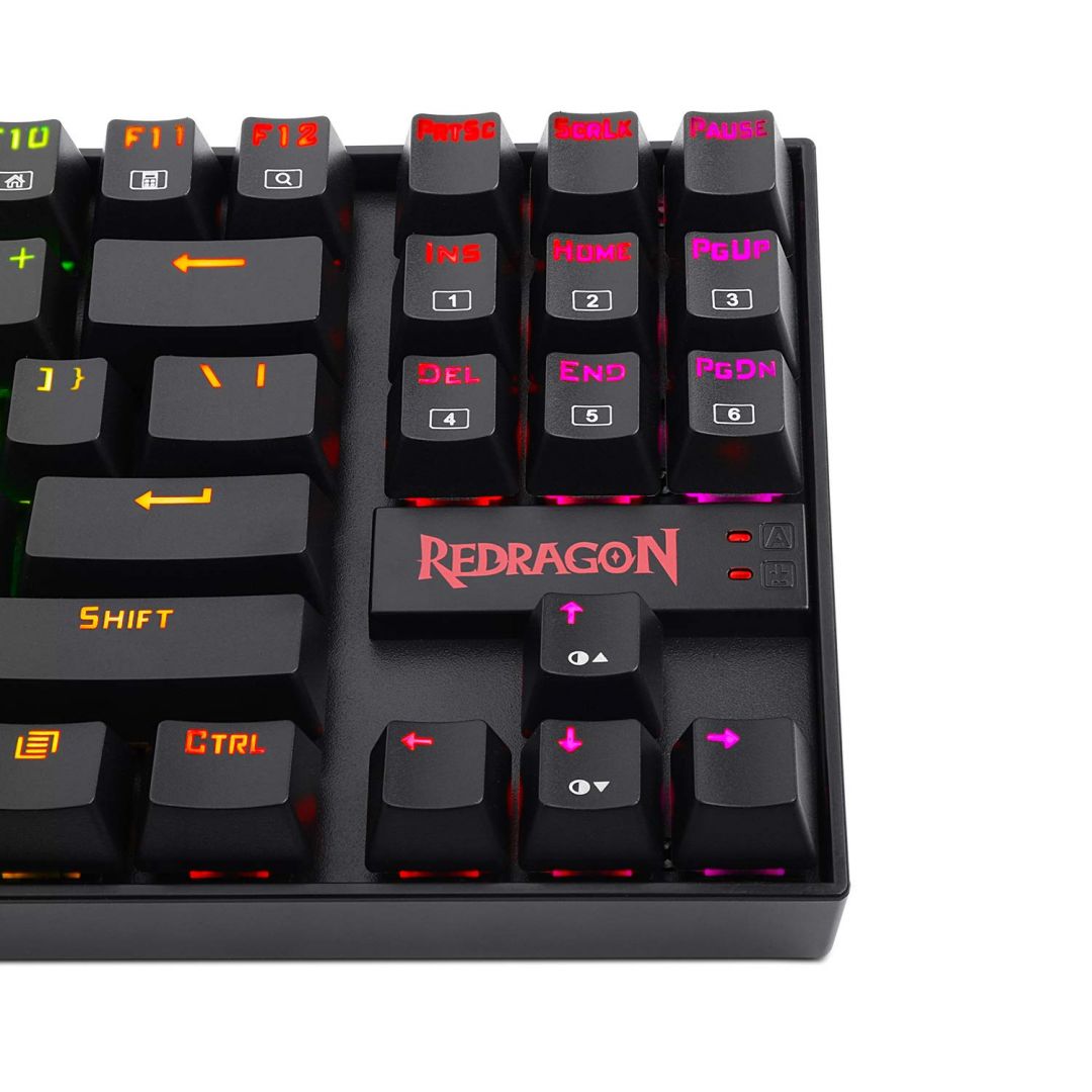 Redragon Kumara RGB Backlit Mechanical Gaming Keyboard Brown Switches Black HU