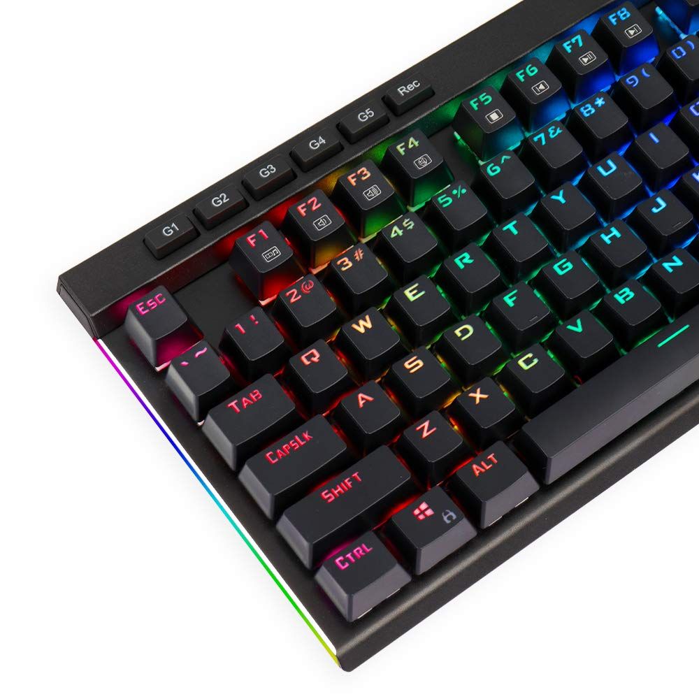 Redragon Vata RGB Mechanical Gaming Keyboard Brown Switches Black HU