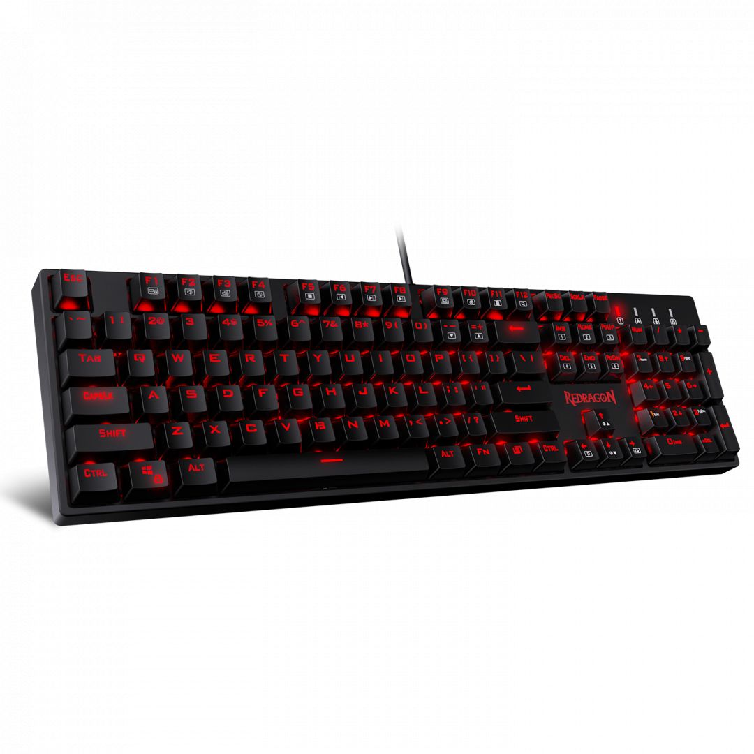 Redragon Surara Pro Red LED Backlit Blue Mechanical Gaming Keyboard Black HU