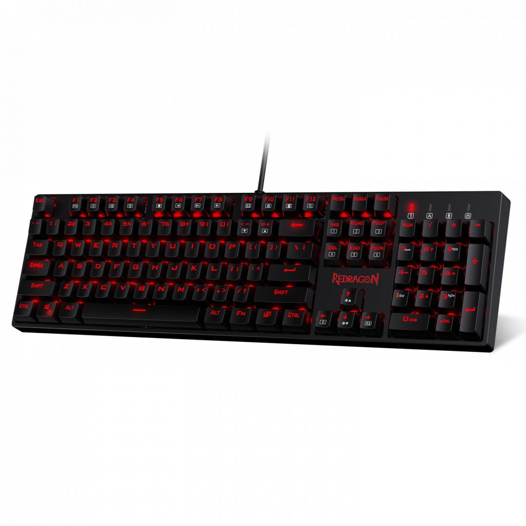 Redragon Surara Pro Red LED Backlit Blue Mechanical Gaming Keyboard Black HU