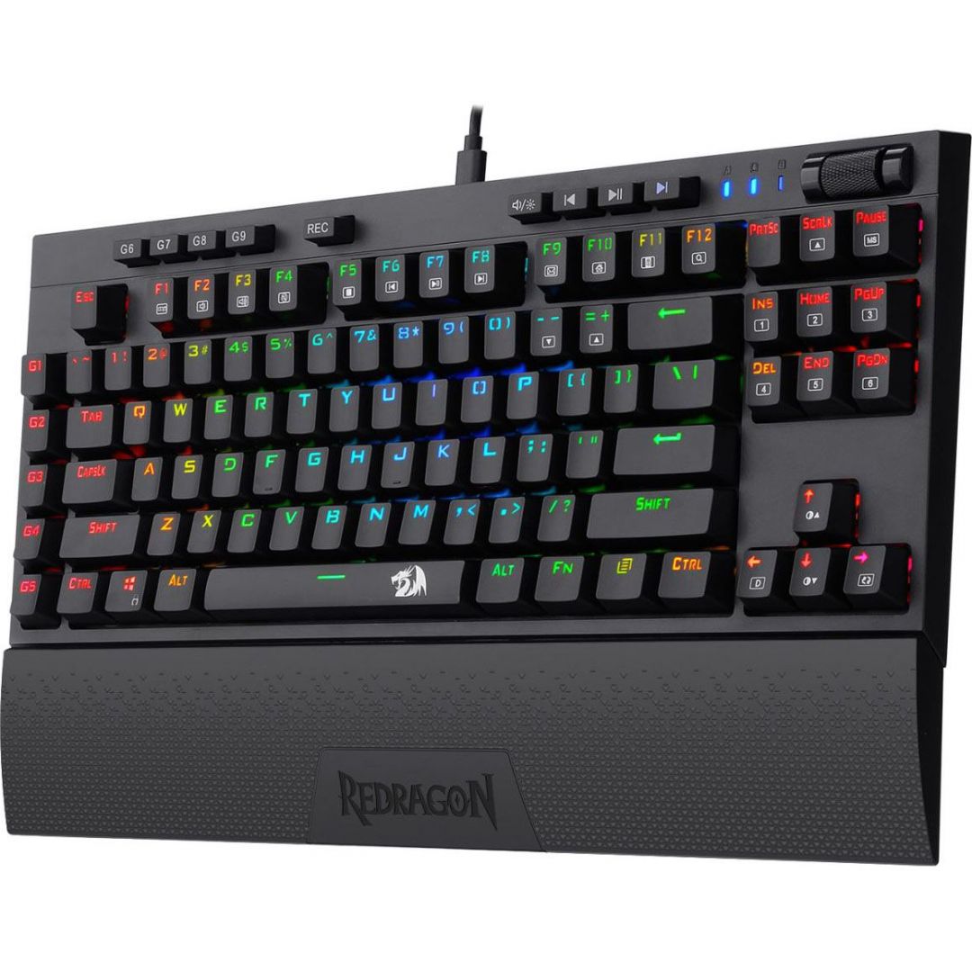 Redragon Broadsword-Pro Mechanical Gaming RGB Wired Keyboard Brown Switches Black HU