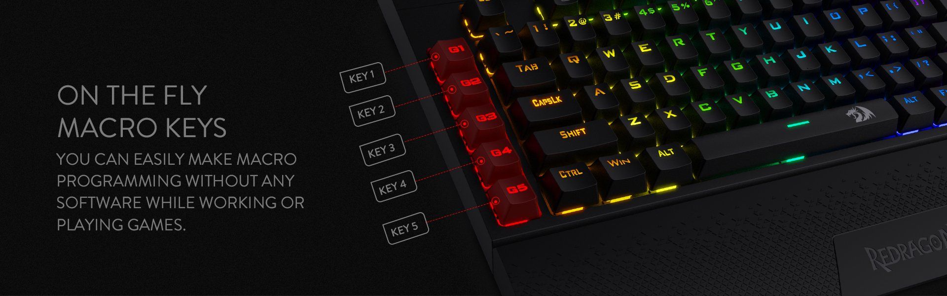 Redragon Vishnu RGB Wireless/Wired Brown Mechanical Gaming Keyboard Black HU