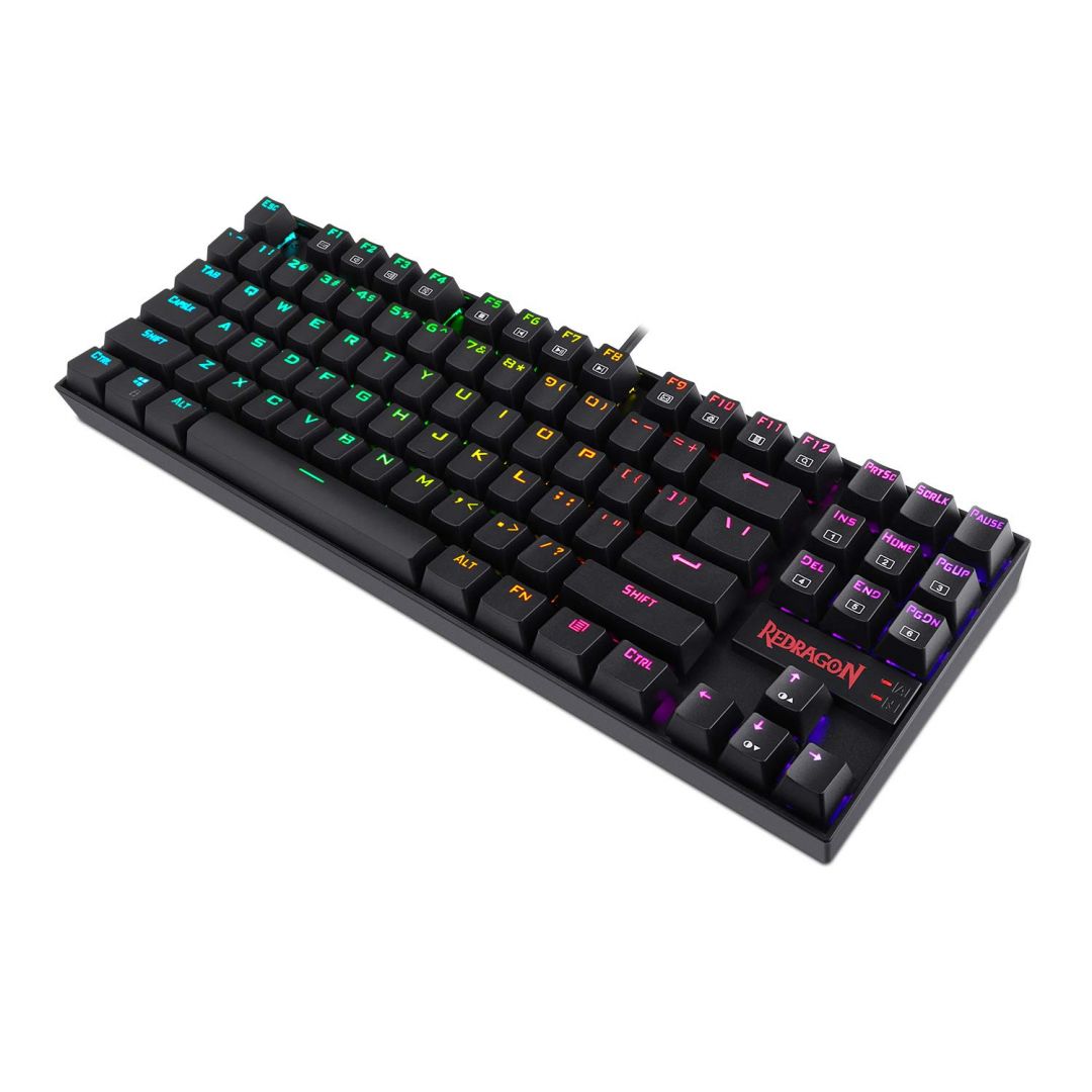 Redragon Kumara RGB Backlit Mechanical Gaming Keyboard Red Switches Black HU