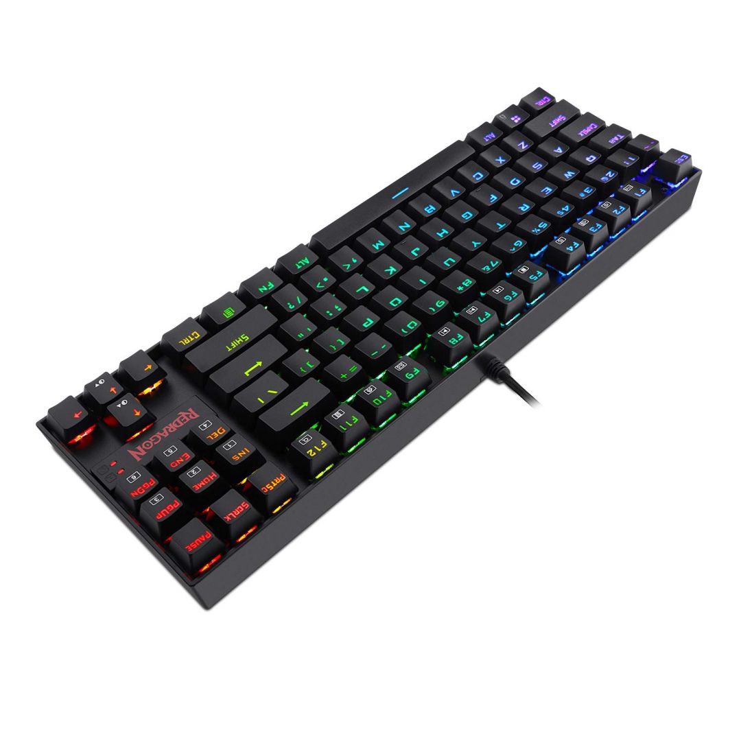 Redragon Kumara RGB Backlit Mechanical Gaming Keyboard Red Switches Black HU