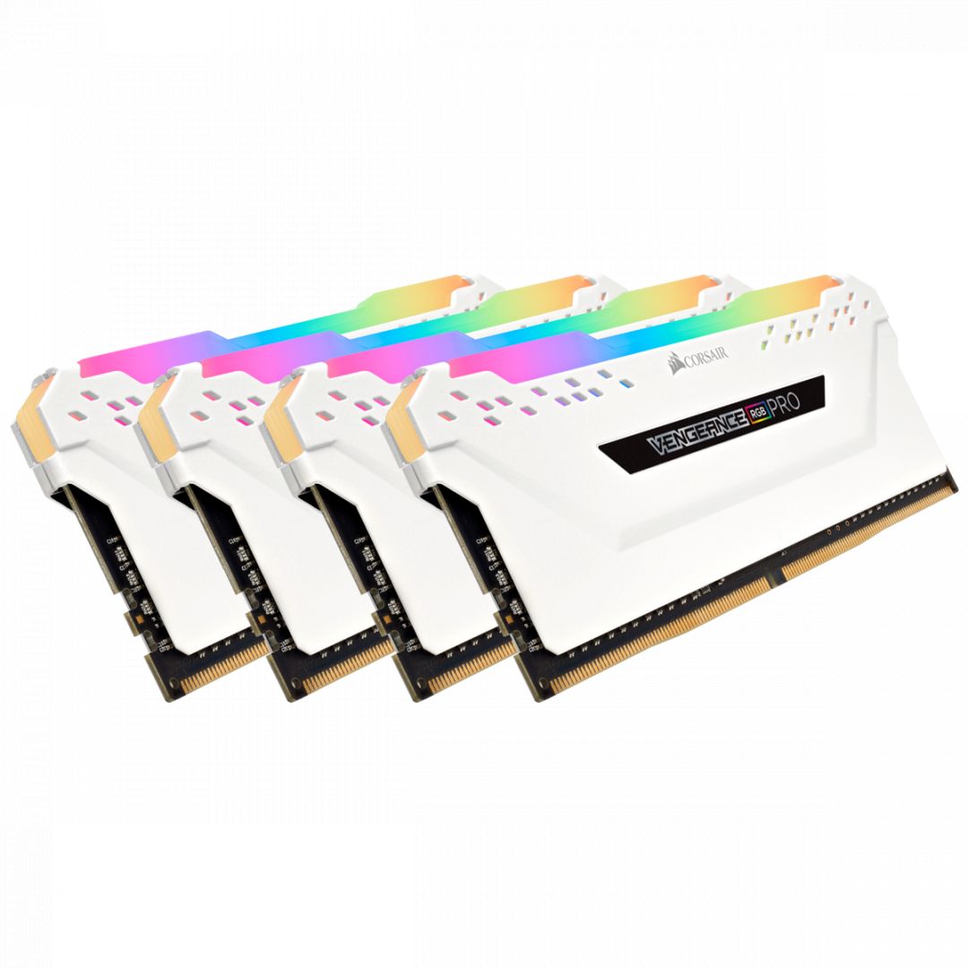 Corsair 32GB DDR4 3200MHz Kit (4x8GB) Vengeance RGB Pro White