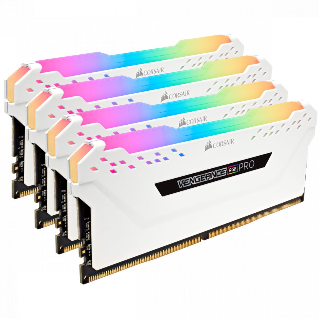 Corsair 32GB DDR4 3200MHz Kit (4x8GB) Vengeance RGB Pro White